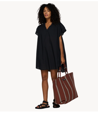 10DAYS Jurk a-line ruffle dress black