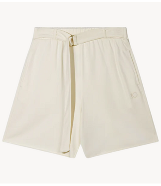 10DAYS Boek belted shorts fleece soft vanilla