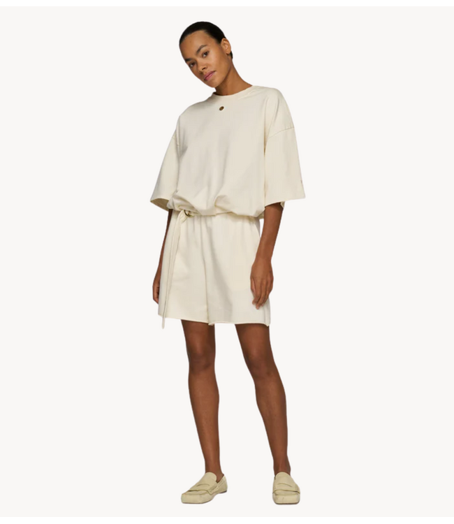 10DAYS Boek belted shorts fleece soft vanilla