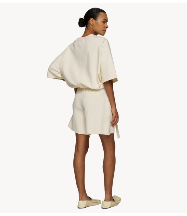 10DAYS Boek belted shorts fleece soft vanilla