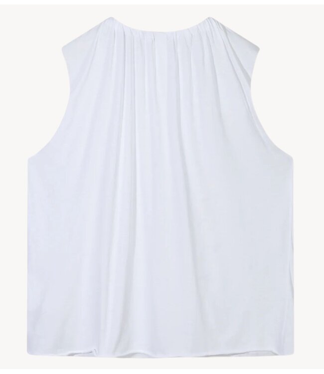 10DAYS Top pleated top jersey white