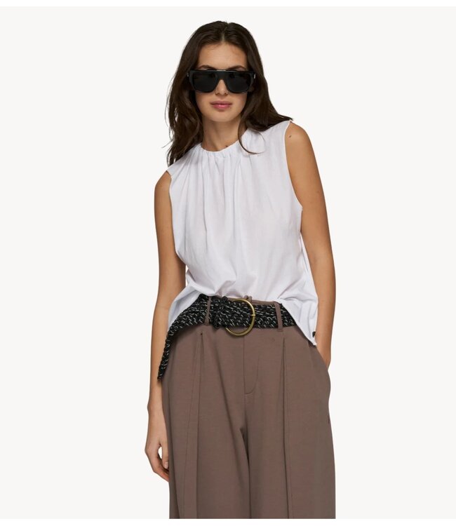 10DAYS Top pleated top jersey white