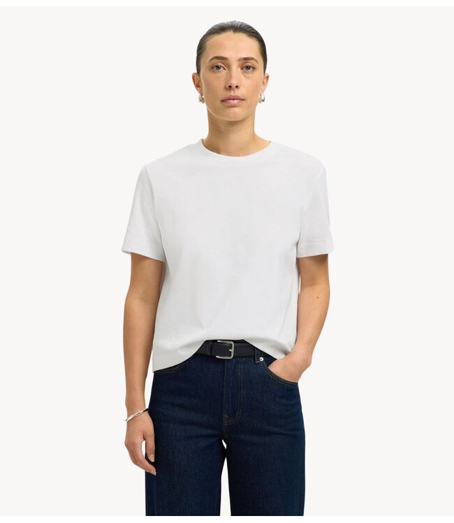 Selected Top SLWESSENTIAL SS BOXY TEE NOOS bright white