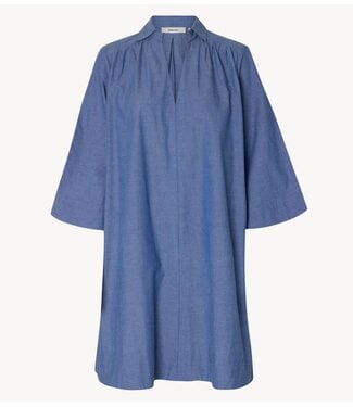 Selected Jurk SLFKIRA TALIA OVERSIZE 3/4 DRESS B Dark Blue
