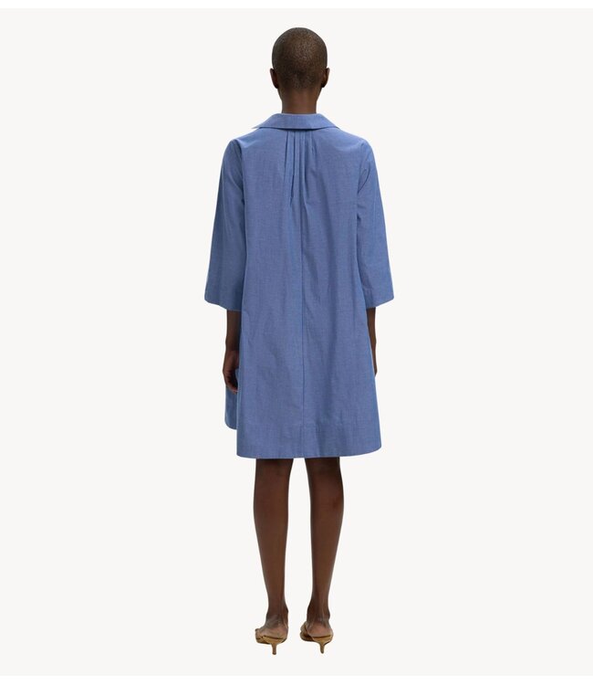 Selected Jurk SLFKIRA TALIA OVERSIZE 3/4 DRESS B Dark Blue