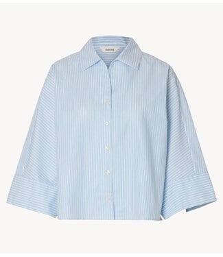 Selected Blouse SLFESTER OVERSIZE 3/4 SHIRT B Malibu Blue