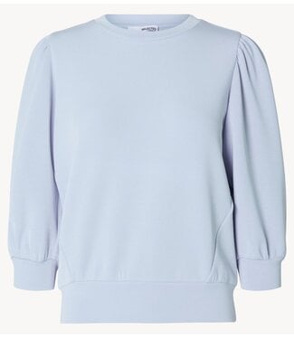 Selected Top SLWTENNY 3/4 SWEAT TOP NOOS Cashmere Blue