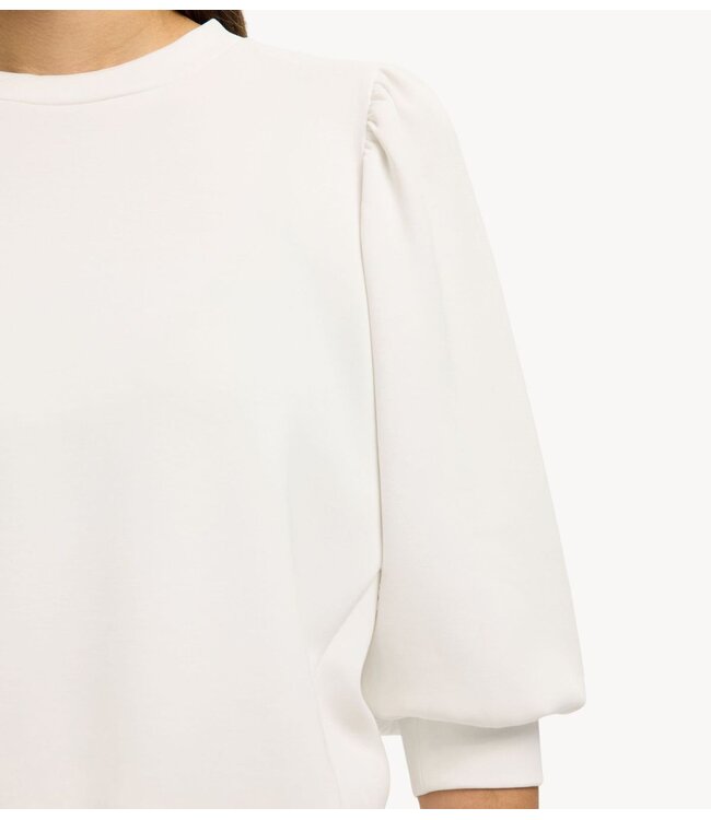 Selected Top SLWTENNY 3/4 SWEAT TOP NOOS Snow White