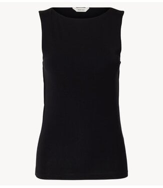 Selected Top SLWMANJA SL REVERSIBLE TOP NOOS Snow Black