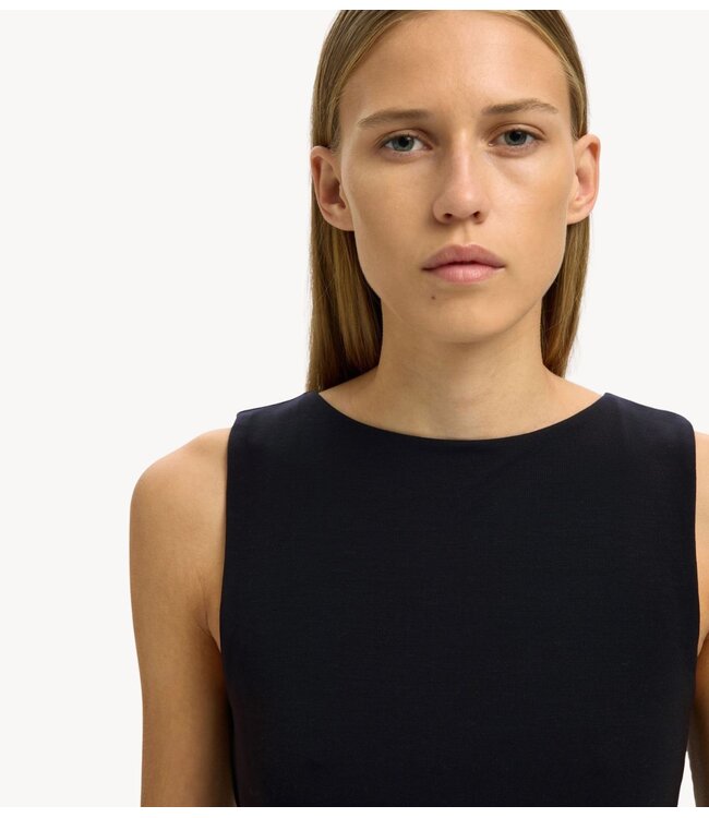 Selected Top SLWMANJA SL REVERSIBLE TOP NOOS Snow Black