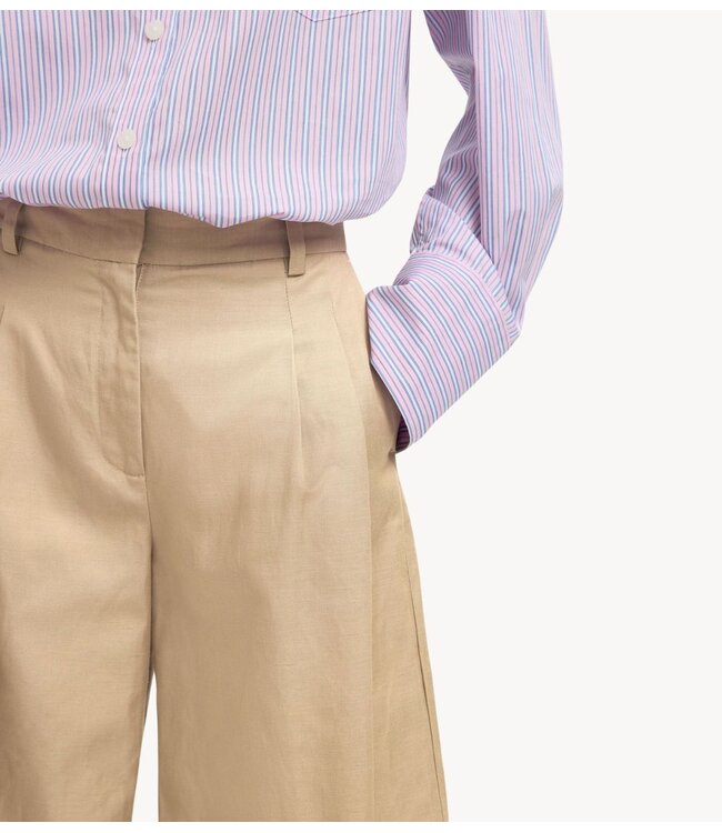 Selected Broek SLFWIDE AMOUR HW BERMUDA SHORTS  Weathered Teak