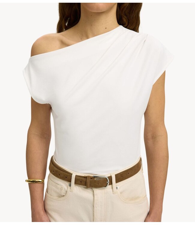 Selected Top SLFMOLLY SS TOP bright white