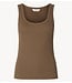 Selected Top SLWANNA U-NECK TANK TOP NOOS Chocolate Chip