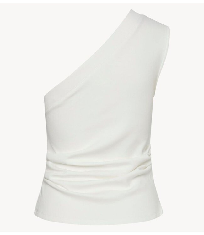 YAS Top YASVENICE ONE SHOULDER TOP Star White
