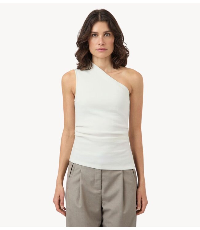 YAS Top YASVENICE ONE SHOULDER TOP Star White