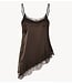 YAS Top YASEVELINE LACE STRAP TOP S Chocolate Brown