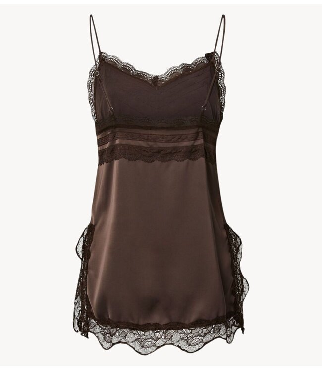 YAS Top YASFRANKIE STRAP TOP S. Chocolate Brown