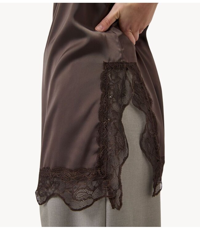 YAS Top YASFRANKIE STRAP TOP S. Chocolate Brown