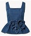 YAS Top YASELSIE SL PEPLUM DENIM TOP - SHOWAB Medium Blue Denim