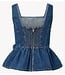 YAS Top YASELSIE SL PEPLUM DENIM TOP - SHOWAB Medium Blue Denim
