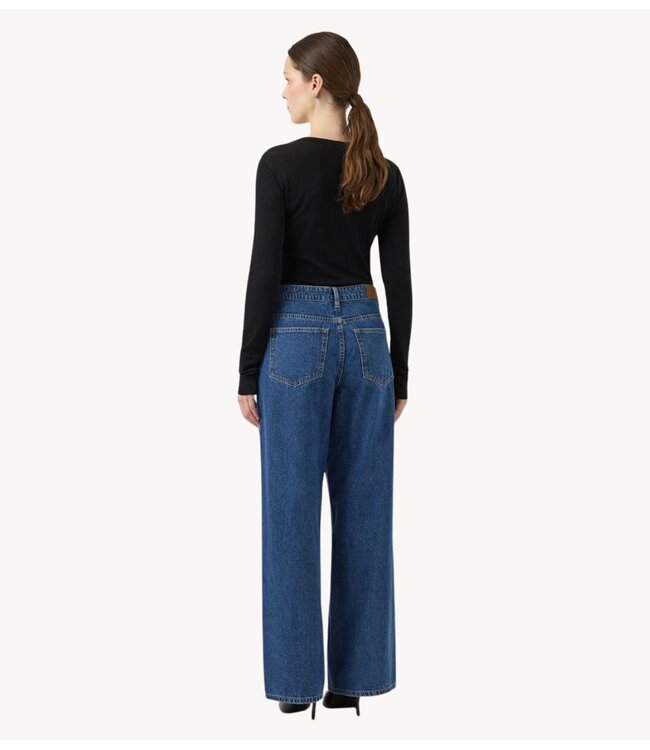 YAS Broek YASELSIE MW WIDE JEANS - SHOW JEANS L32