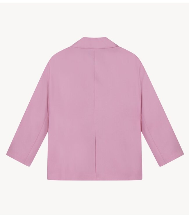 Alix The Label Blazer ladies woven rich oversized blazer  soft pink
