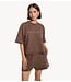 Alix The Label T-shirt ladies knitted the label summer T-shirt brown