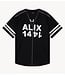 Alix The Label Jurk ladies woven baseball shirt dress BLACK