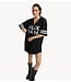 Alix The Label Jurk ladies woven baseball shirt dress BLACK