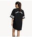 Alix The Label Jurk ladies woven baseball shirt dress BLACK
