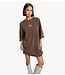 Alix The Label Jurk ladies knitted Alix t-shirt dress BROWN