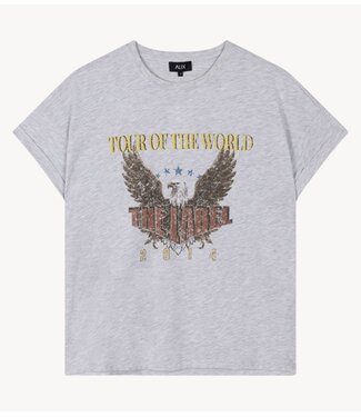 Alix The Label T-shirt ladies knitted eagle t-shirt LIGHT GREY MELANGE