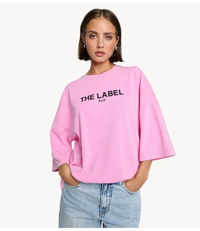 Alix The Label T-shirt ladies knitted the label t-shirt SOFT PINK