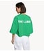 Alix The Label Shirt ladies woven cropped baseball shirt BRIGHT GREEN