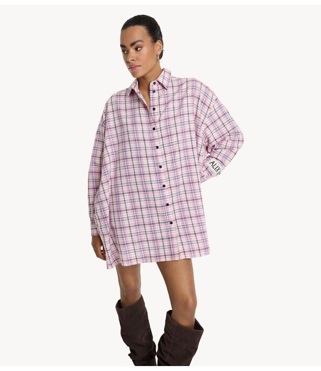 Alix The Label Jurk ladies woven damaged check dress MULTI COLOUR