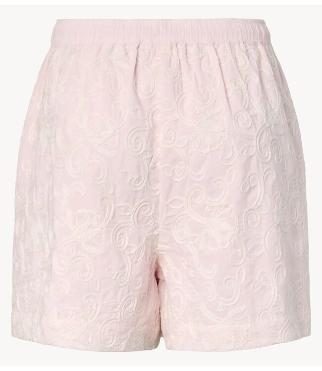 YAS Broek YASNITTA HW SHORTS star white embrodery