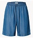 Selected Broek SLFJANNA MW ELASTIC STRING SHORTS B Medium Blue Denim
