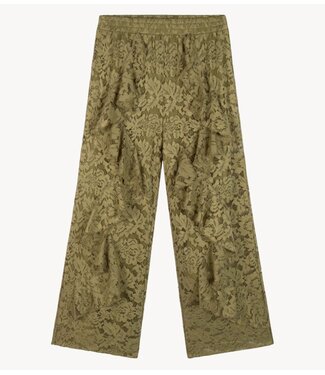 Refined Department Broek ladies knitted lace pants AYA army