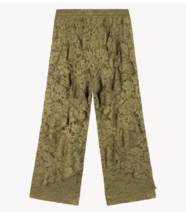 Refined Department Broek ladies knitted lace pants AYA army