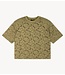 Refined Department Top ladies knitted cropped lace t-shirt ANGIE army