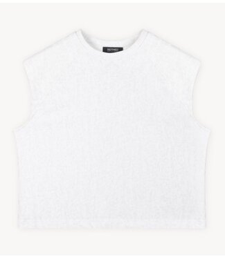 Refined Department Top ladies knitted shoulder padding raglan top MIA off white