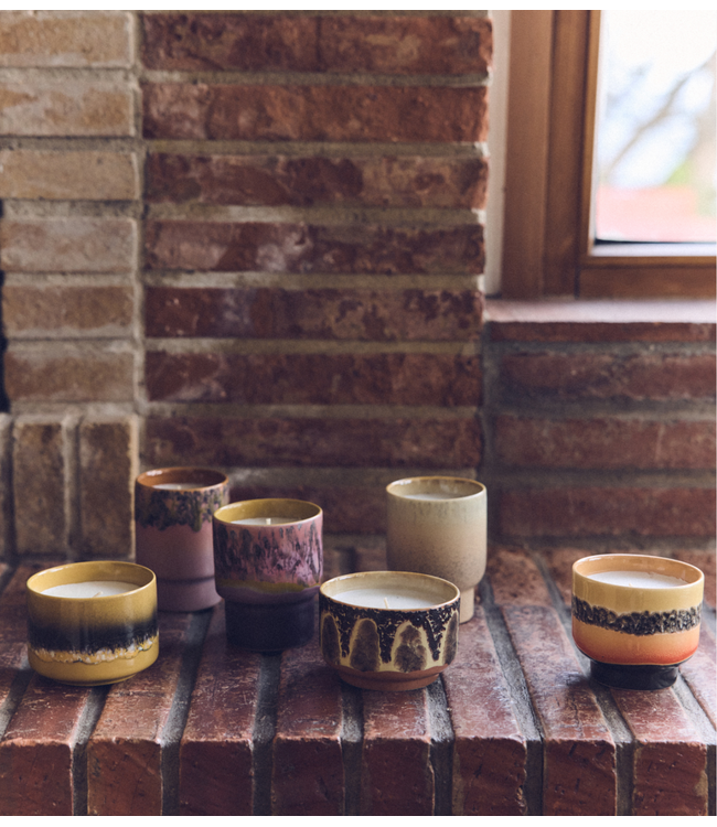 HKLIVING Geurkaars 70s ceramics: small scented  candle Tulum
