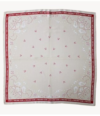 Fleur & Foulard Sjaal Scarf a touch of red