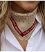 Fleur & Foulard Sjaal Scarf a touch of red