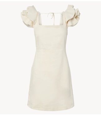 YAS Jurk YASINA SS DRESS Star White