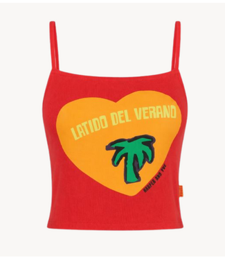HARPER & YVE Top LATIDODELVERANO-SS POPPY RED