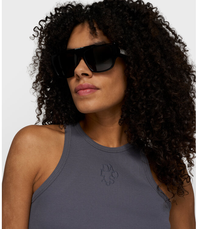 10DAYS Top tank top rib steel blue