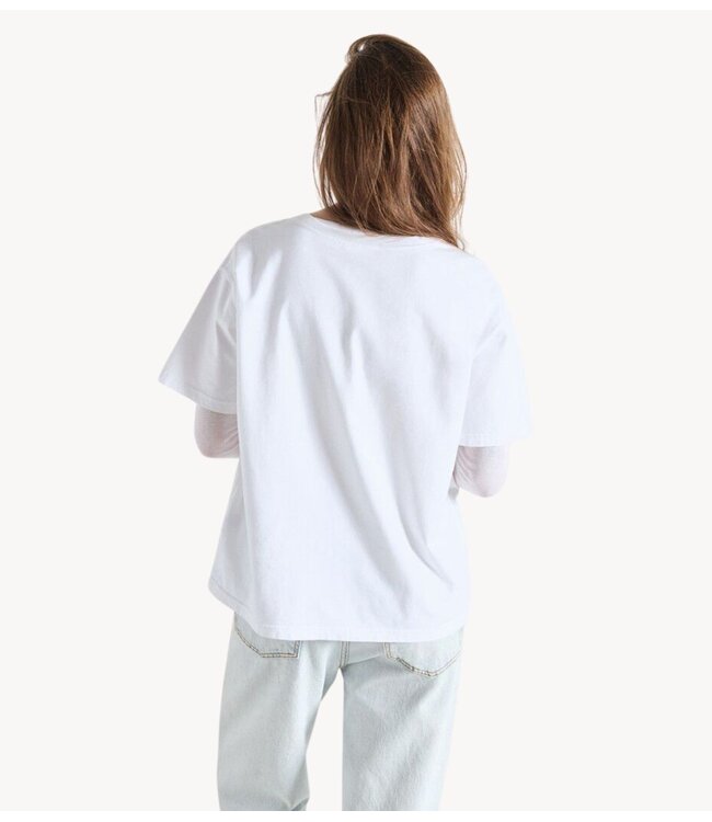 American Vintage T-shirt FIZVALLEY BLANC