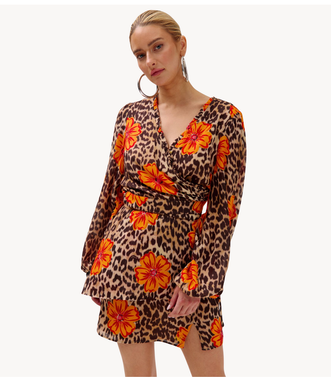 HARPER & YVE Top FLLORA-LS LEXIE LEOPARD BLOOM