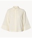 Selected Blouse SLFFINNIE RELAXED 3/4 SUN SHIRT B Egret
